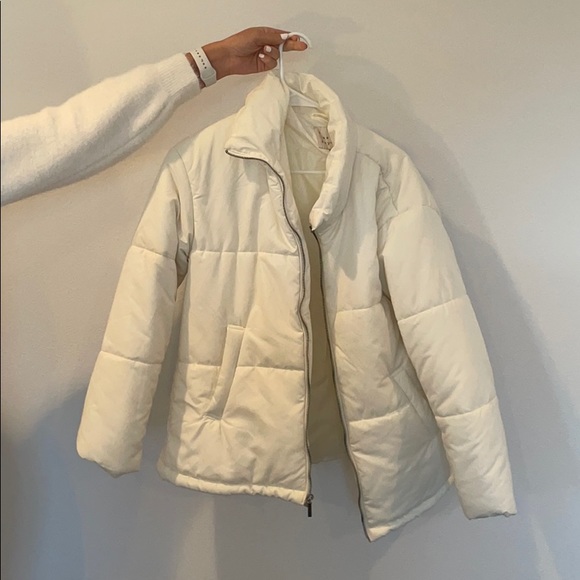 a new day Jackets & Blazers - White Puffer Jacket